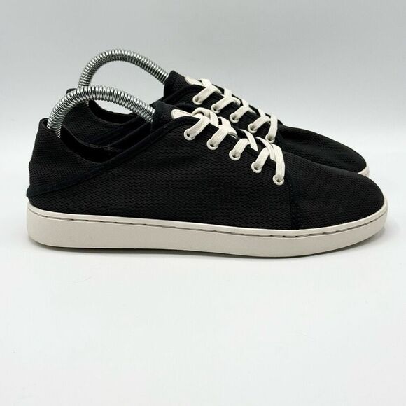 OluKai Pehueali Black Lace Up Slip On Sneakers - Women’s US 7 - Picture 1 of 11